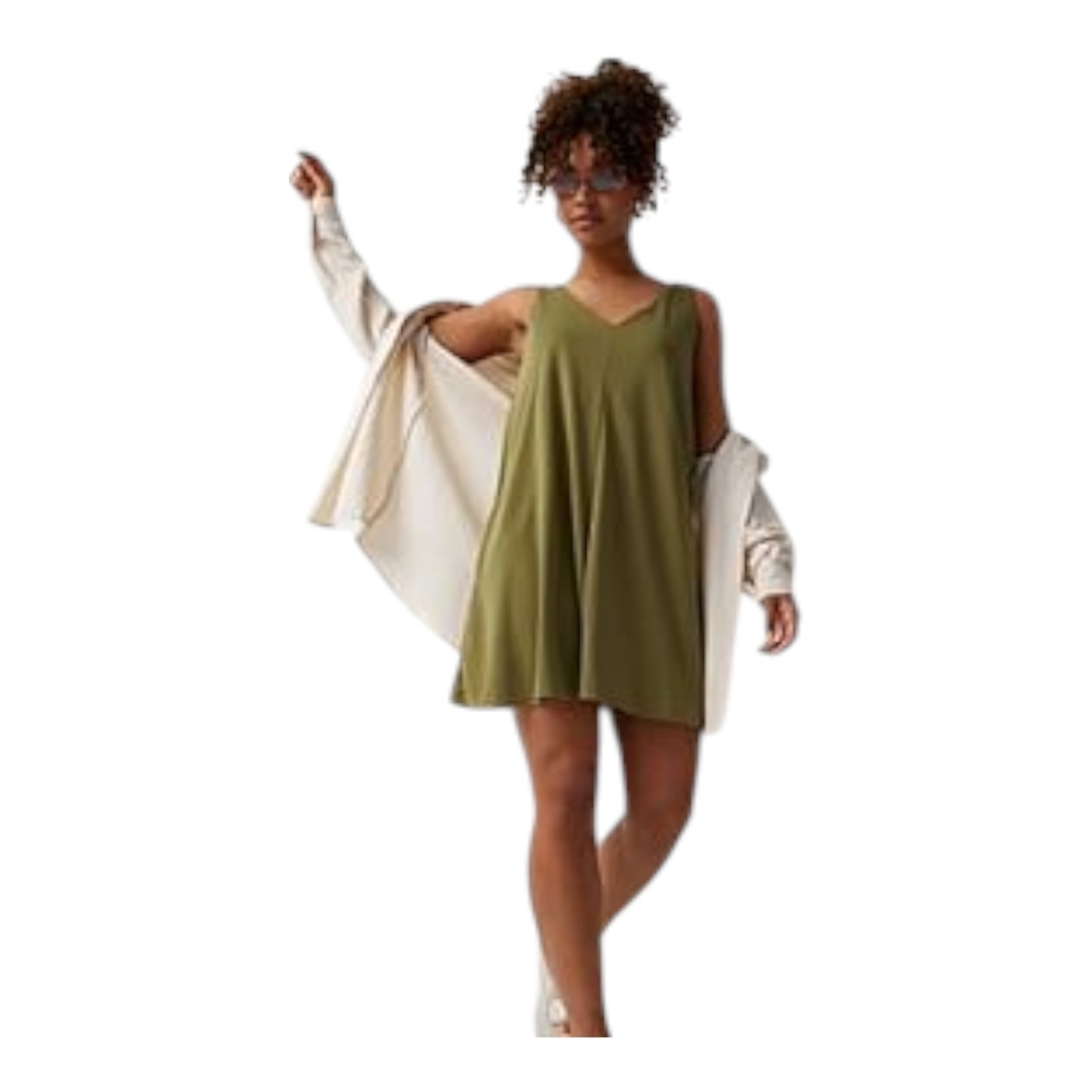 Twik Khaki Sleeveless Dress